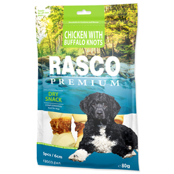  Pochoutka RASCO Premium uzle bůvolí obalené kuřecím masem (80g)