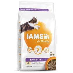IAMS for Vitality Kitten Food with Fresh Chicken (2kg)