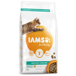 IAMS for Vitality Weight Control Cat Food with Fresh Chicken (2kg)