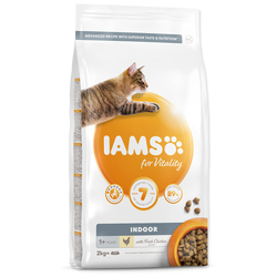 IAMS for Vitality Indoor Cat Food with Fresh Chicken (2kg)