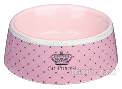 CAT PRINCESS keramická miska růžová 0,18 l/12 cm