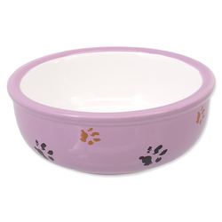 Miska MAGIC CAT keramická kočicí tlapka fialová 13 cm (0,33l)