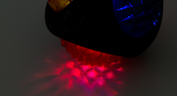 Blikající LED TPR míč STRONG, odolná (gumová) hračka z termoplastické pryže