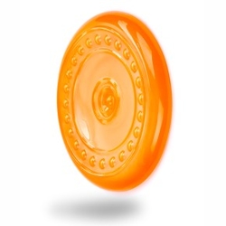 TPR - Frisbee - létající talíř - oranžový, odolná (gumová) hračka z termoplastické pryže