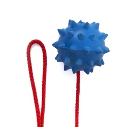 Míček ježek 9 cm, odolná (gumová) hračka z tvrdé gumy JK Animals
