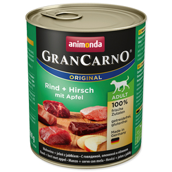 Konzerva ANIMONDA Gran Carno hovězí + jelení maso + jablka (800g)