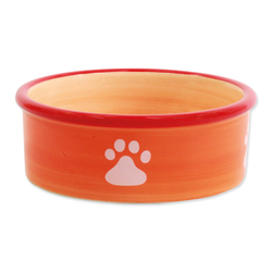 Miska MAGIC CAT keramická kočičí tlapka 12,5 cm (1ks) oranžová