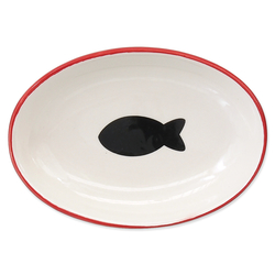 Miska MAGIC CAT keramická ovál potisk ryba červená 13 cm (0,19l)