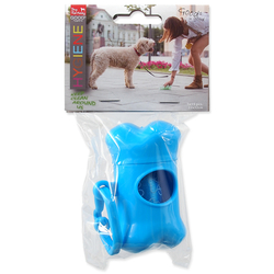 Zásobník DOG FANTASY modrý s 1 rolí sáčků