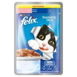 Felix Fantastic Duo se sardinkami a lososem v želé 100g