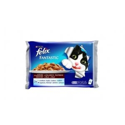 FELIX Fantastic - multipack s králíkem a jehněčím v želé 4x100g