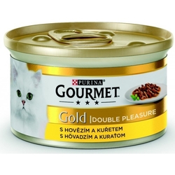 Gourmet Gold KK 85g s hovězím+kuře, gril a duš. kousky 