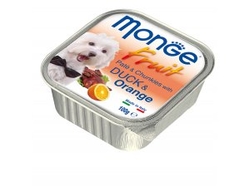 MONGE FRUIT Dog Kachna s pomerančem 100g