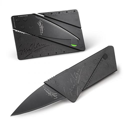 Kreditní nůž - černý, skládací